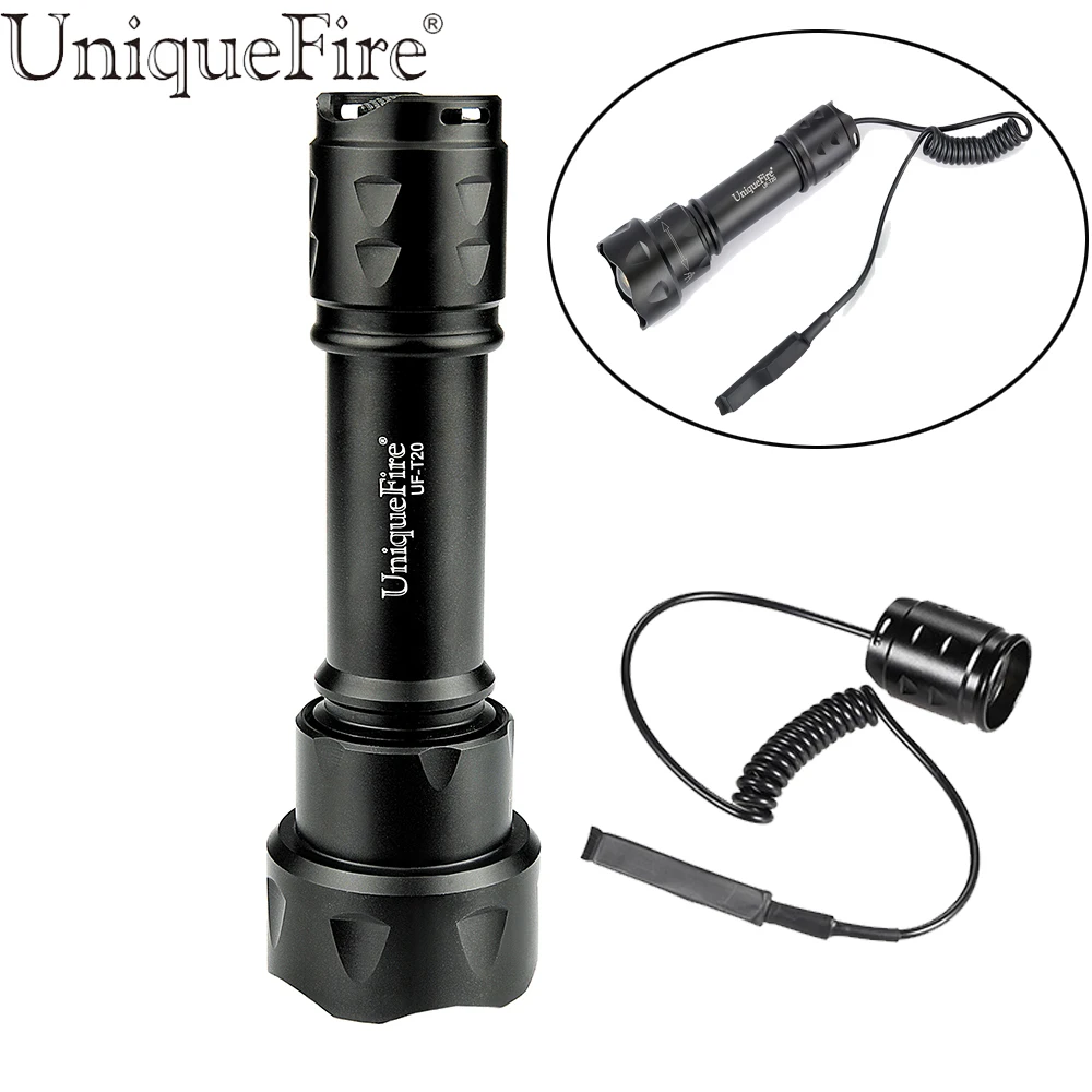 4715AS LED Flashlight UniqueFire T20 IR 850nm Infrared Flashlight+Rat Tail Remote Control Zoom 3 Modes And 3W Lantern