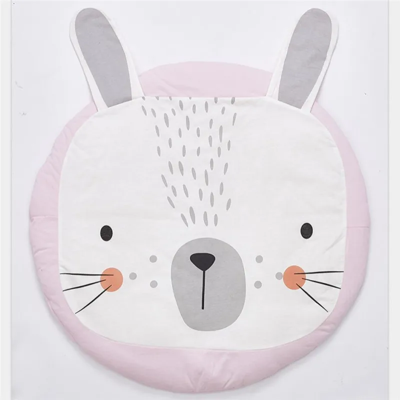 

Round Rabbit Crawling Blanket Infant Play Game Mats baby kids Crawling Rug kids Floor Carpet Room Decoration 2 colors 90CM