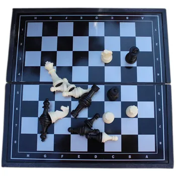 

2018 1Set PlasticToy Kid Gift Chess Folding Chessboard Box Intellectual Puzzle Toys With Magnetic Chess Board