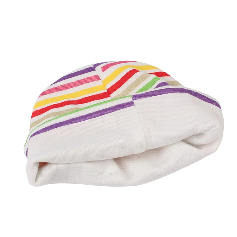 Fashion Striped Baby Hat Bib Set Cotton Infant Baby Beanie Boys Girls Tire Hat With Trangle Bibs Autumn Baby Boys Clothing (5)