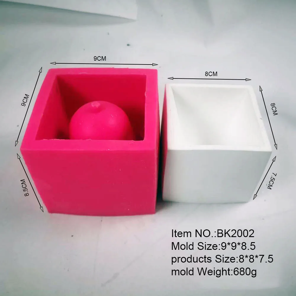 

Silica gel mould for BK2002 clear water concrete desktop setting tray cement receiving plate
