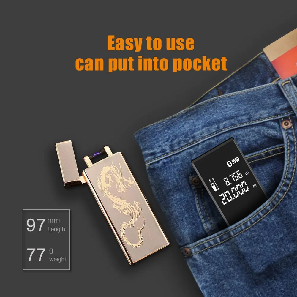 Mini Laser Distance Meter 40m Rechargeable Bluetooth Laser Rangefinder High Precision Battery Range Finder Portable Measuring Mini Laser Distance Meter 40m Rechargeable Bluetooth Laser Rangefinder High Precision Battery Range Finder Portable Measuring