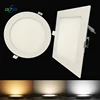 Ultra Thin LED Panel Downlight 3W 6W 9W 12W15W 18W Round/ Square LED Ceiling Recessed Light AC85-265V LED Panel dimmable lamps ► Photo 1/6