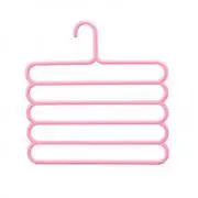 1 шт многоцелевой пятислойный вешалка для брюк галстук полотенца вешалка для одежды Экономия Пространства Домашняя организация - Цвет: pink