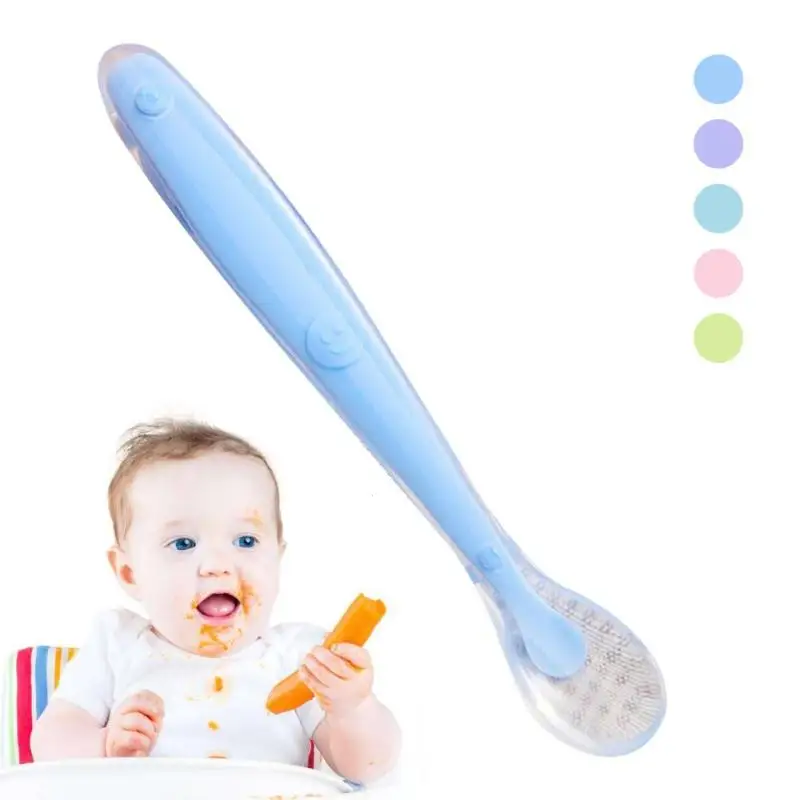 Soft Silicone Baby Feed Spoon Baby Utensils Safety