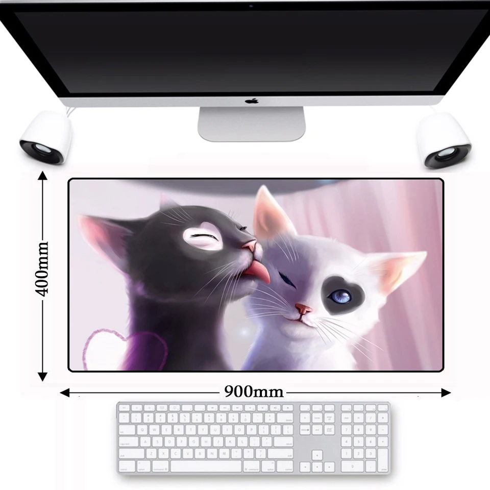 

Large XXL 900*400 3D Natural Rubber Lockedge Gaming Non-slip Keyboard Mouse Pad Gamer Big Mice Mat Pad Laptop Desk Mat Mousepad