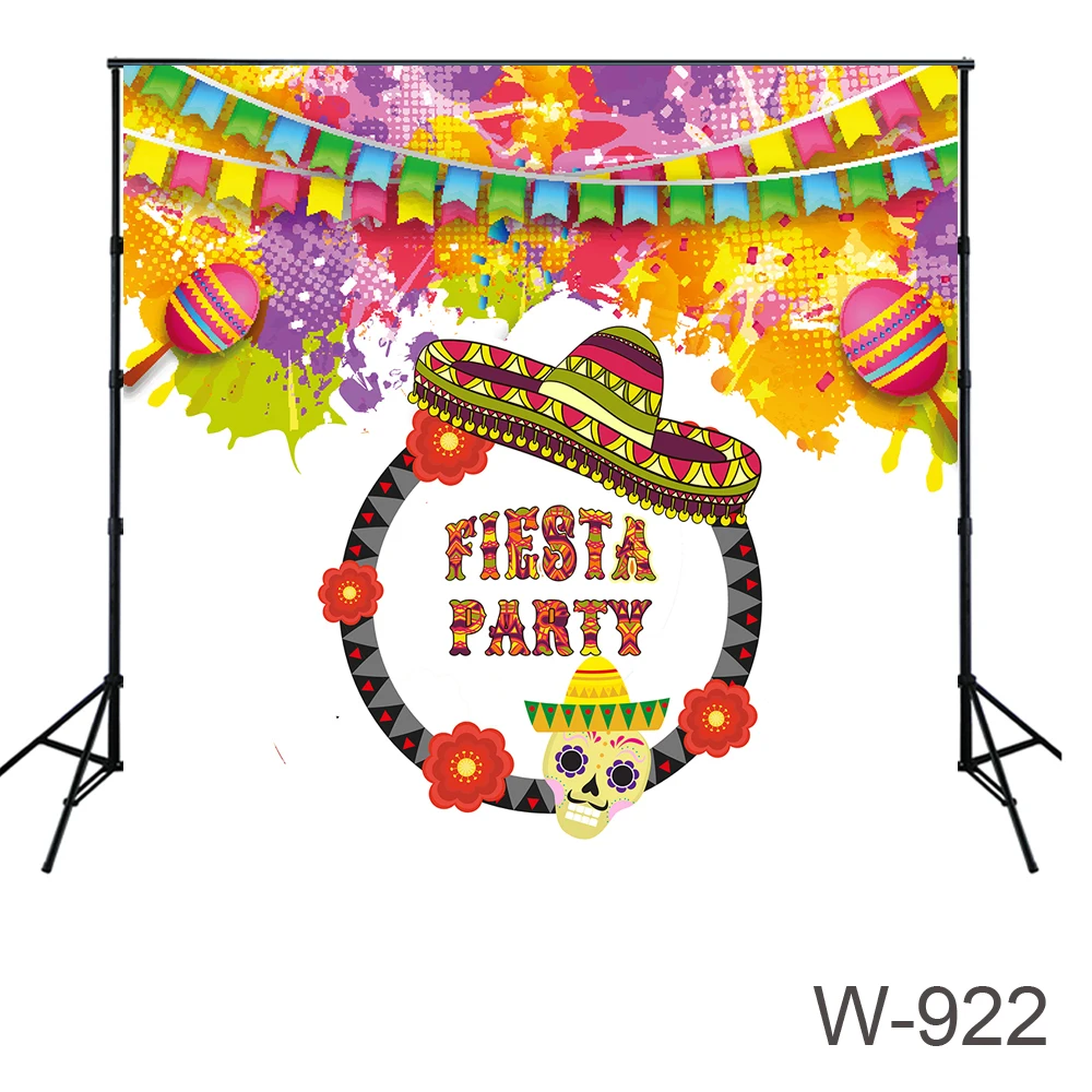 Fiesta Themed Birthday Party Backdrop Photography Background
