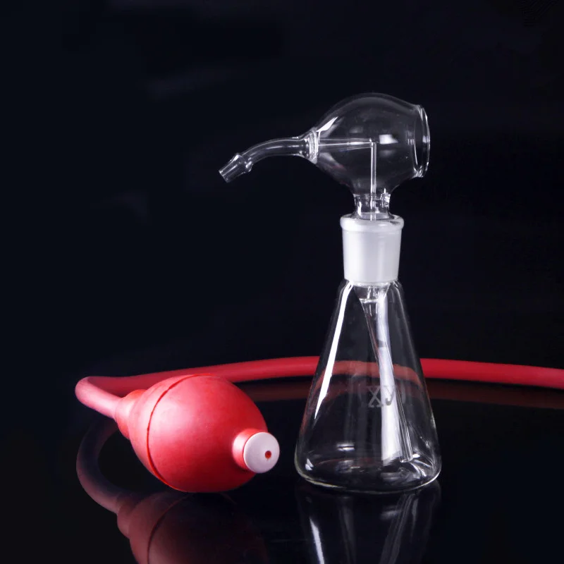 50/100ml Lab Glass Chromatography Conical Spray Bottle Ground Joint