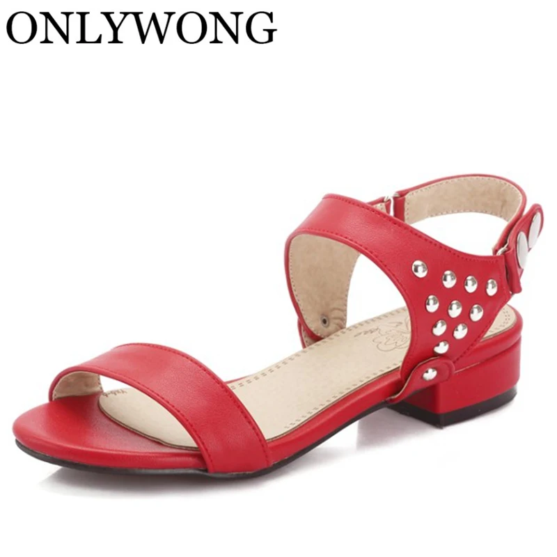 NEUDELI 2017 New Euro style women sandals Fashion rivet designer ladies