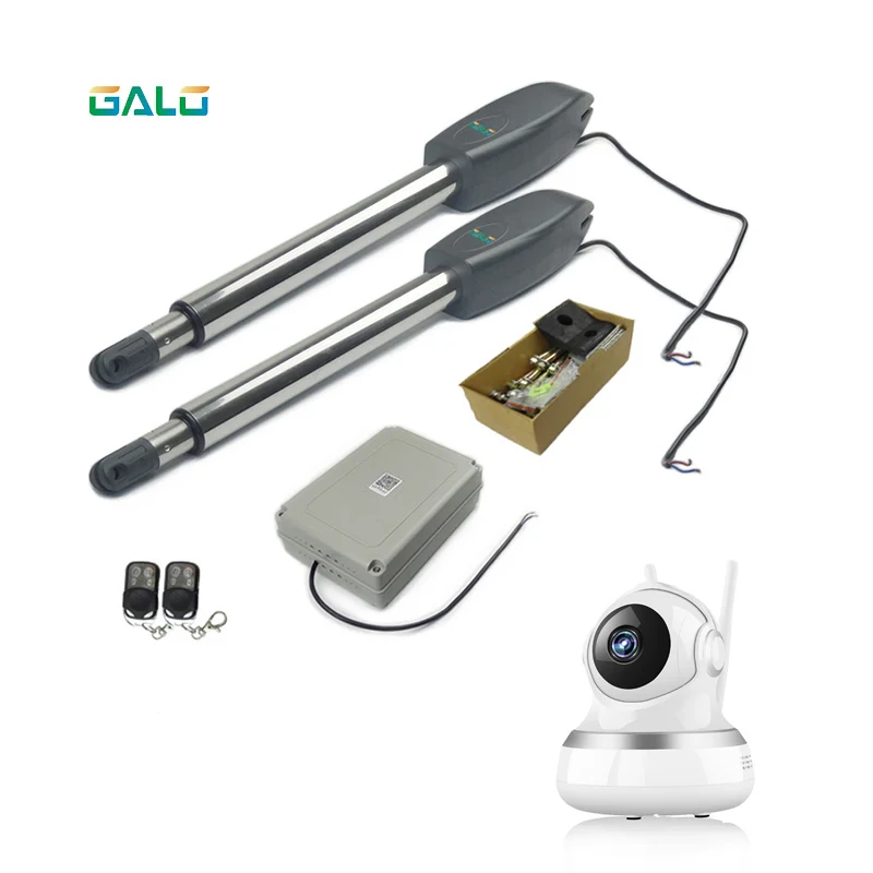 GALO Лидер продаж 400 кг сверхмощный двойной параллельный бум автоматический распашные ворота открывалка двигатель добавлены антифриз жидкости - Цвет: wifi camera
