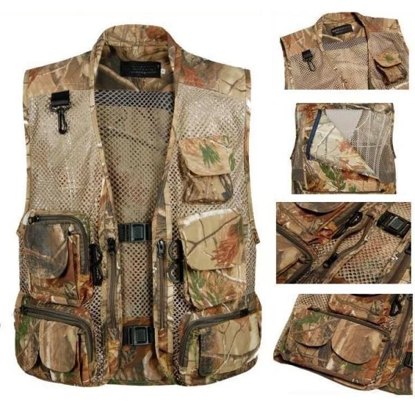 

Men Outdoor Sport Multi-Pocket Mesh Vest Fly Fishing Photography Hunting Travel Quick-Dry Jacket Waistcoat Tactical Vest