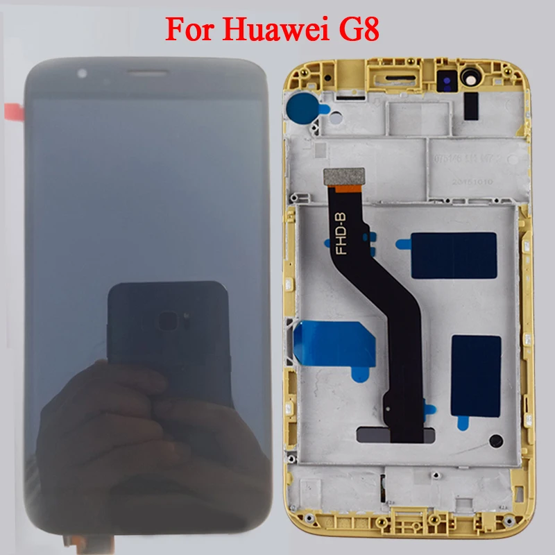Для huawei G8 ЖК дисплей с сенсорным экраном дигитайзер в сборе рамкой Замена экрана