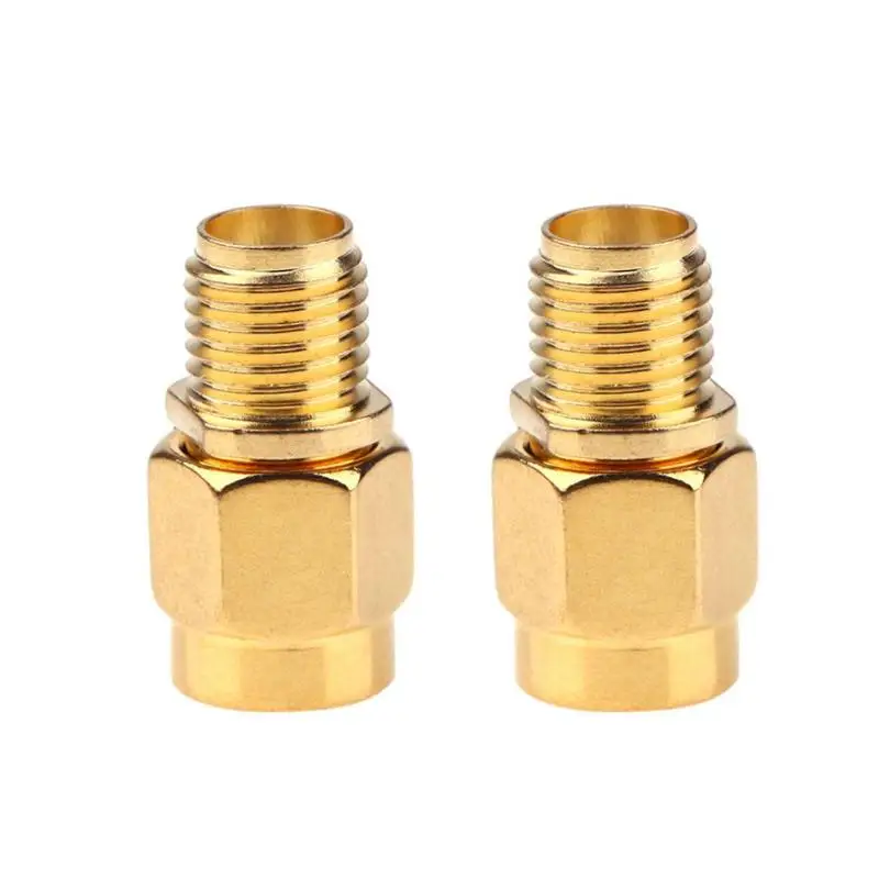 

2 Pieces RF SMA Connector RP SMA Female to SMA Male Plug Connector Adapter Goldplated Straight