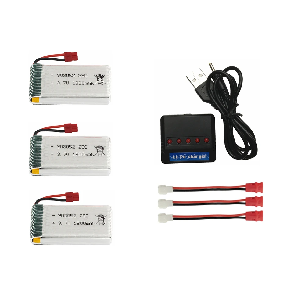 3,7 v 1800mAh литий-полимерный Батарея для KY601S SYMA X5 X5S X5C X5SC X5SH X5SW X5UW X5HW M18 H5P HQ898 H11D H11C дрона с дистанционным управлением запасные части - Цвет: 3pcs x5hw