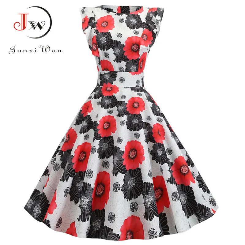 Женское летнее платье в стиле ретро 50s 60s Robe Femme Rockabilly Pinup вечерние платья размера