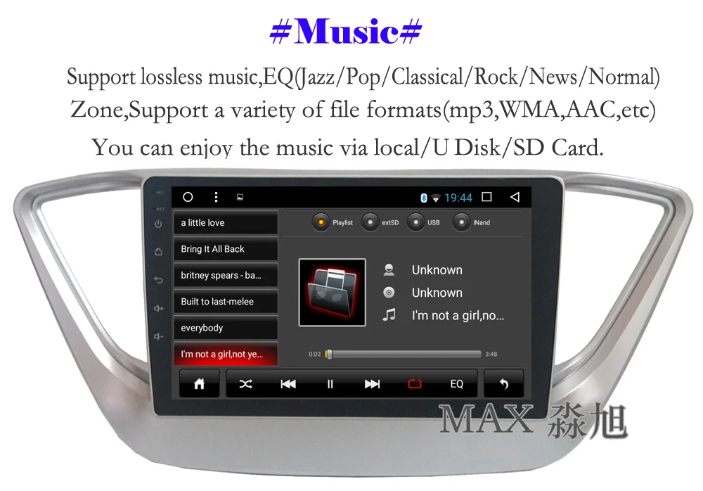 Clearance MAX GPS Navigation System Android 8.1.0 Car DVD For Hyundai Verna Solaris 2017 2018 Car Radio RDS Map SWC 4G WiFi Bluetooth Call 6