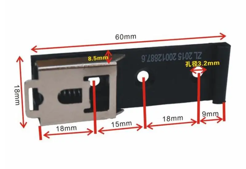 1 шт. 35 мм din-рейка фиксированный зажим крепежный зажим