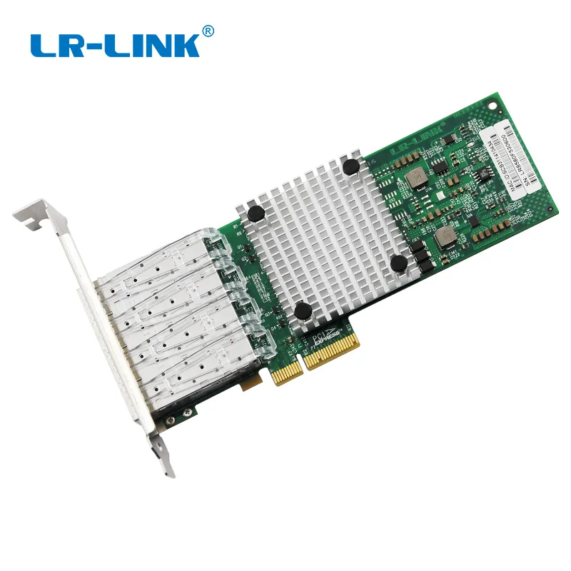 LR-LINK 9704HF-4SFP четырехпортовый PCI-E волоконно-оптический сетевой адаптер Gigabit Ethernet Intel 82580 I340F4/E1G44HF совместимый