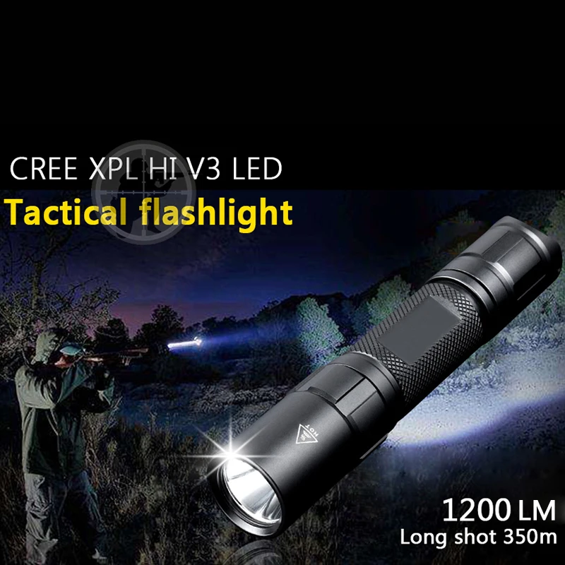 

Lanterna militar Tactical LED Flashlight 18650 High Power Pocket Light Torch Lamp waterproof Hunting Camping Bike linterna