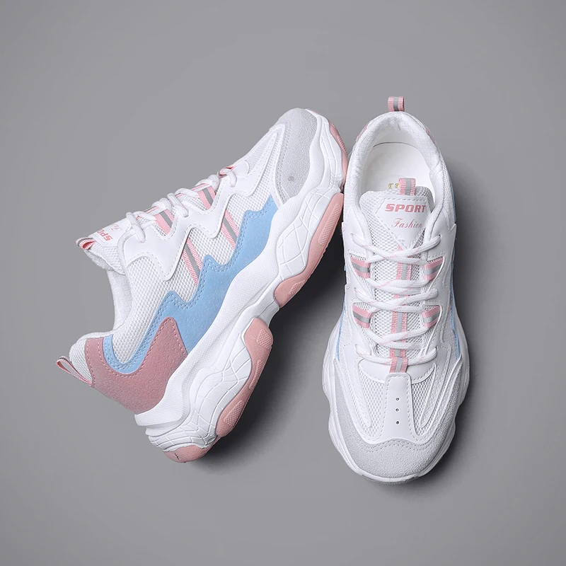 

Shoes Woman Sneakers Fashion Flat Walking Platform Sport Footwear Basket Femme Dad Shoes Casual Trainers Pink Tenis Feminin