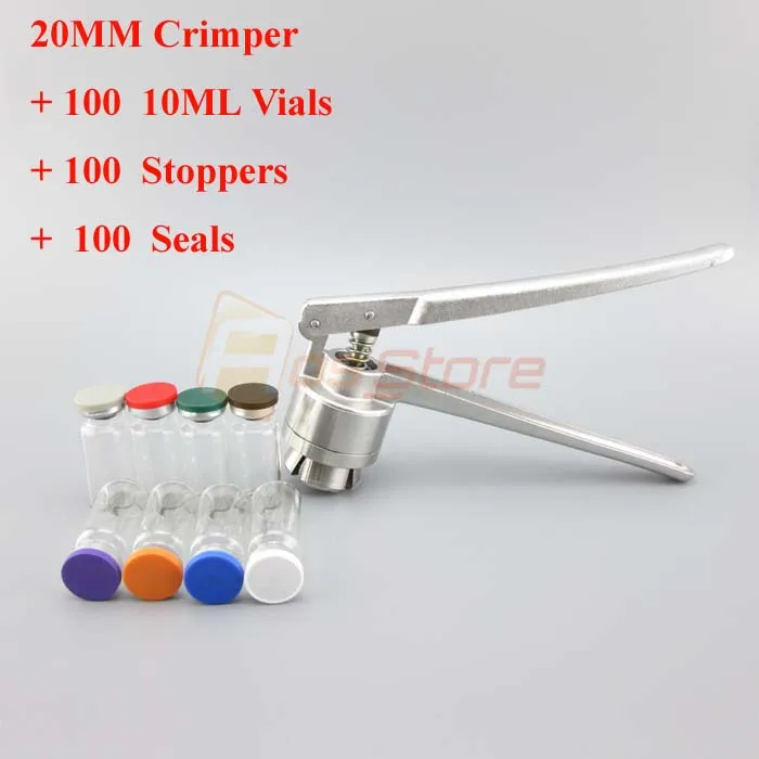 20mm Stainless Steel Manual Vial Crimper Flip Off Caps Bottle Hand