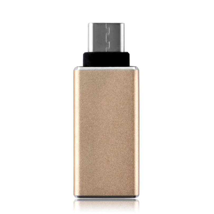 

Hot-sale 1PC Gold High Quality USB-C 3.1 Type C Male to USB 3.0 Female Adapter Connector for MacBook 12" For Google Chromebook