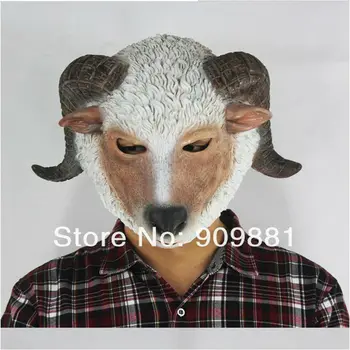 

Realistic Goat Latex Masks Full Head Halloween Natural Rubber Animal Sheep Mask Masquerade Cosplay Costume Party Costume Props