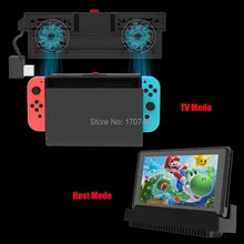 Вентилятор охлаждения для nintendo Switch NS оригинальная подставка игровой консоли док-станция для кулер с 2-вентилятор USB вентилятор охлаждения для nintendo Switch