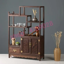 Натуральное куриное крыло дерева, правый шкаф, твердые деревянные полки curio, орнамент маятниковая стойка