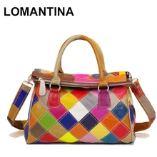 LOMANTINA Новые складные сумки через плечо для женщин Красочные дизайнерские сумки высокого качества повседневные сумки Лоскутные сумочки