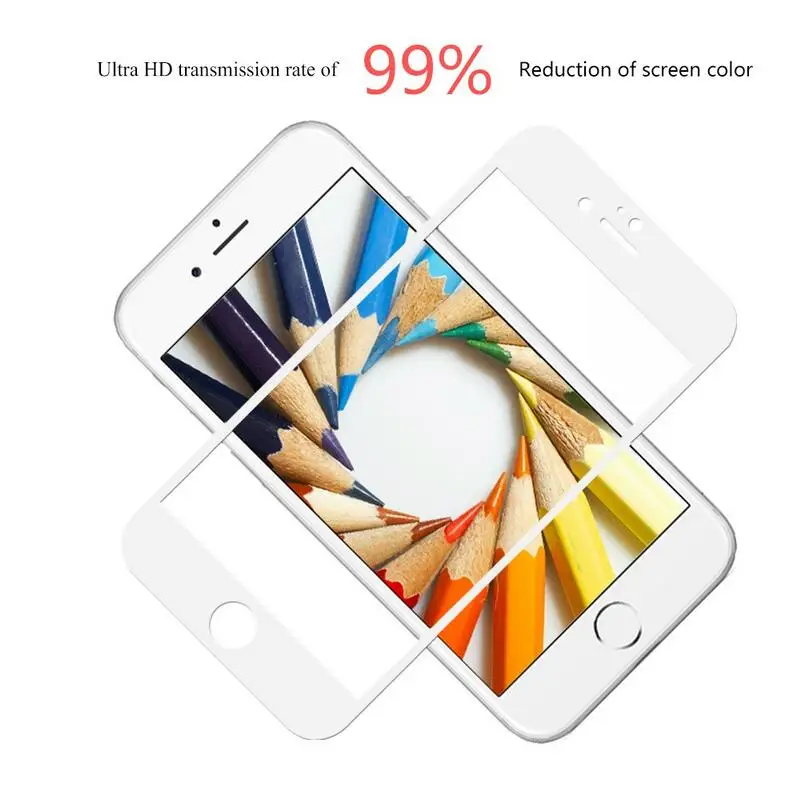 Full Coverage Cover Tempered Glass For iPhone 6 HD clear