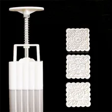 Набор 4 шт. Mooncake Mold инструменты для украшения торта цветок Праздник середины осени Ручной пресс луна торт резак формы набор выпечки инструмент