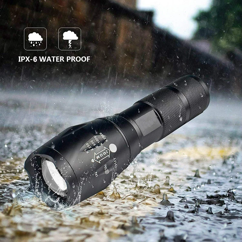 Top ZK20 Dropshipping Q250 TL360 MTB LED Bike Bicycle Light Flashlight T6 8000LM LED Torch Zoomable Flashlight  18650 Battery 4