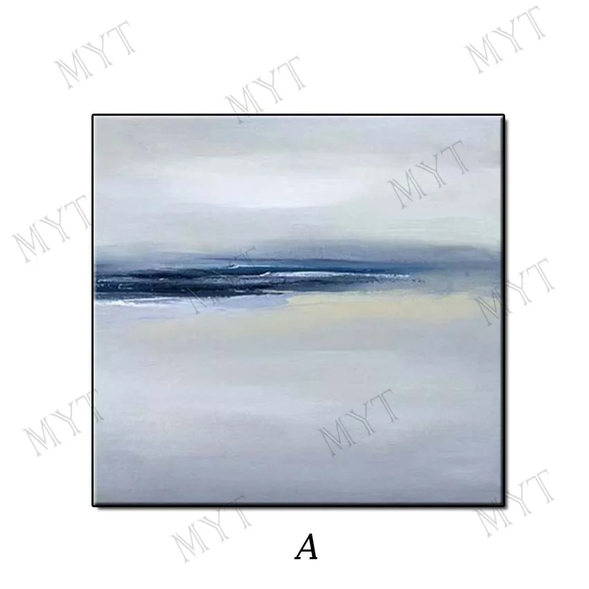 

Cheaper Hand-painted Abstract Oil Painting On Canvas Blue Sky Landscape Wall Art Pictures For Living Room Home Decor Unframed