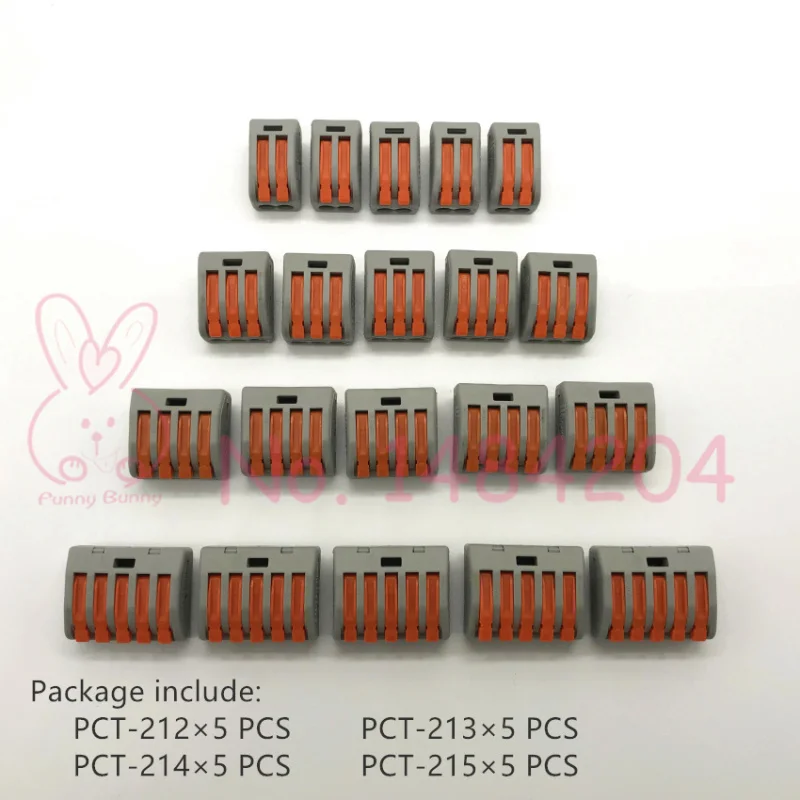 

Universal Building Wire Connector Compact Terminal Block 5 pin 4 pin 2 pins 3-pin Fast Wire Conductor 5 PCS EACH