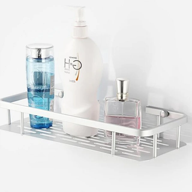NoEnName_Null 1 Tier Wall Mounted Bathroom Shelf Shower Rack Shampoo