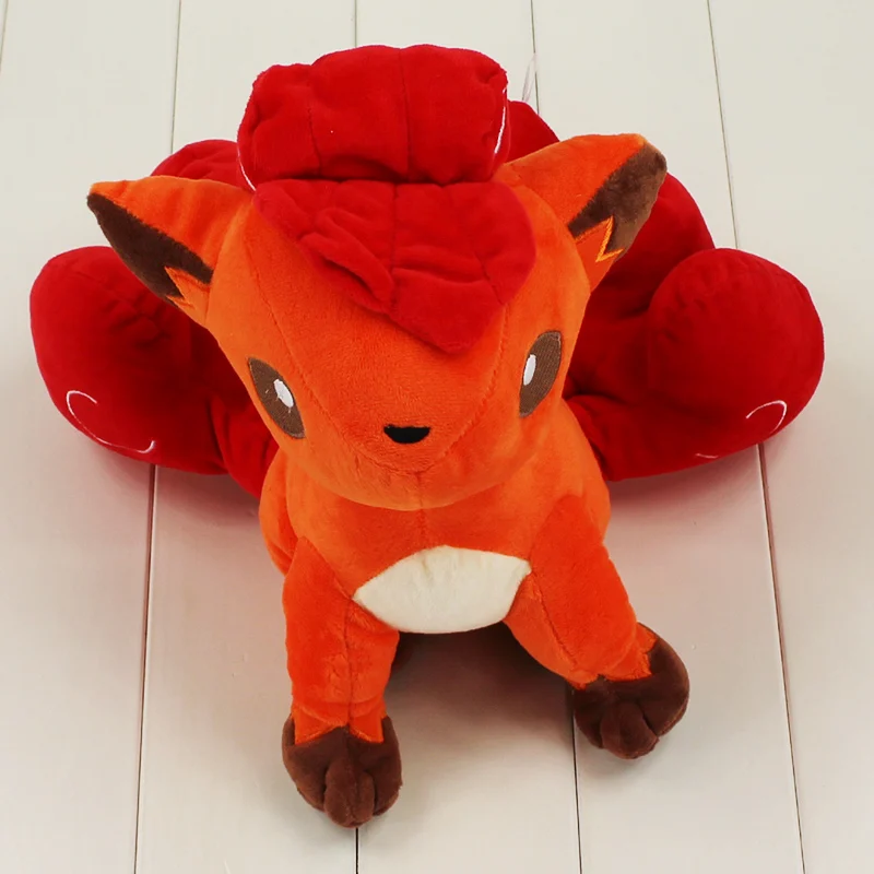 4styles 1730cm Alola Vulpix plush stuffed doll cute anime animal doll toy cotton white and red