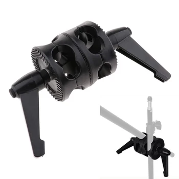 

Swivel Grip Dual Head Bracket Clamp for Photo Studio Boom Arm Reflector Light Holder Stand Adapter