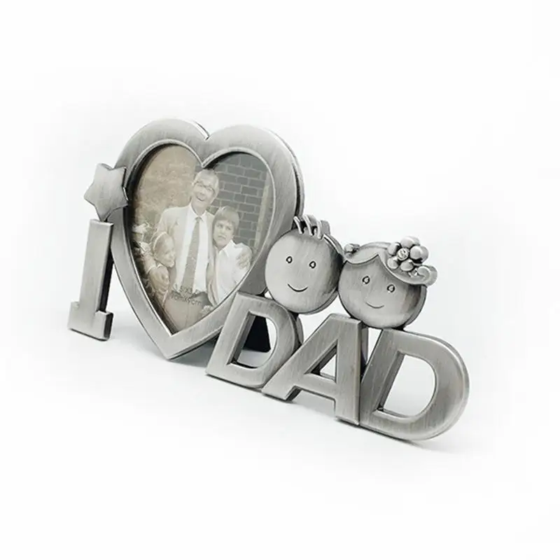 

I Love Dad Design Metal Picture Photo Frame Home Decor Desk DIY Pattern