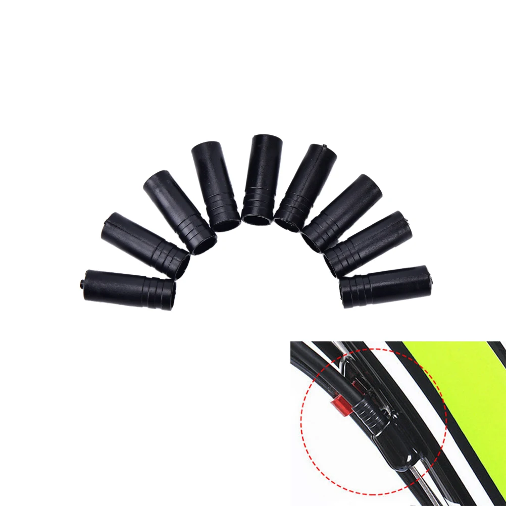 Buy 100Pcs Black Plastic Cycling Bike Brake Cable Tips