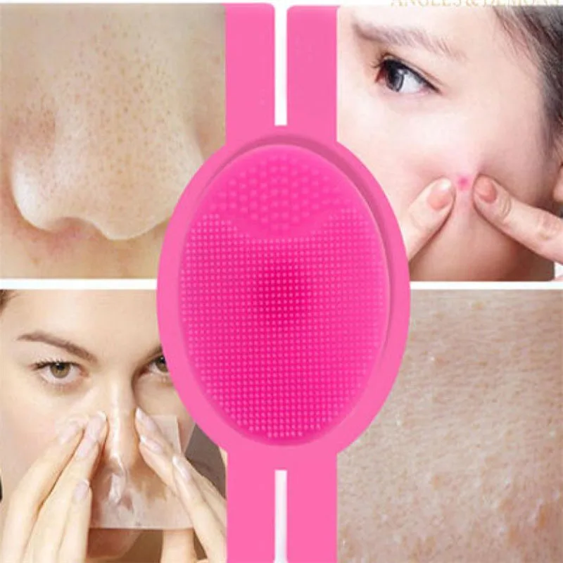 Очиститель для лица розово-красная силиконовая щетка для мытья продукта водонепроницаемый очиститель для лица Массажер кожи устройство для красоты