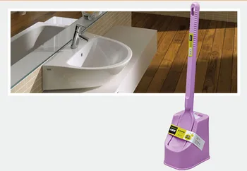 

1PC 39cm Toilet Brush Lavatory Cleaning Tool Washroom Brush w/Holder Plastic Bathroom Decor Accessories OK 0171