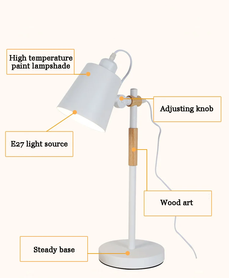 Ajustável Modern LED Desk Lamp, abajur para