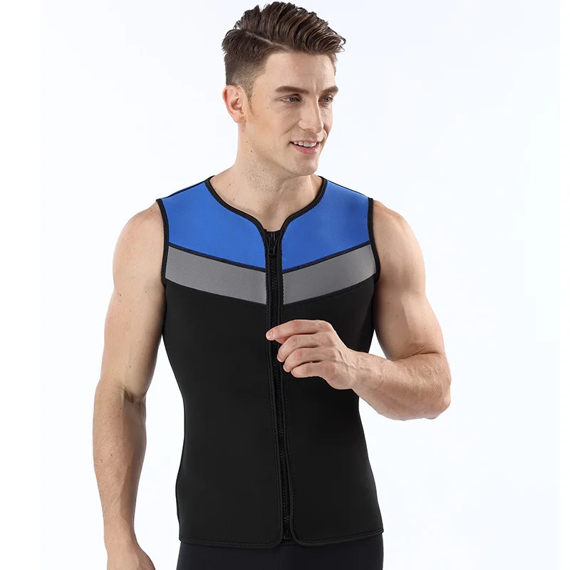 3 مللي متر النيوبرين بذلة سترة سترة بلا أكمام سستة الكامل واقية من الشمس الدافئة ملابس الغوص أعلى رجل للمياه الباردة الغوص تصفح 3 مللي متر النيوبرين بذلة سترة سترة بلا أكمام سستة الكامل واقية من الشمس الدافئة ملابس الغوص أعلى رجل للمياه الباردة الغوص تصفح