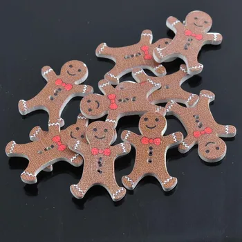 

Wooden Sewing Christmas Dolls buttons Chocolate Handmade Scrapbooking Craft Hme Decoration 50pcs 25mm MT0796x