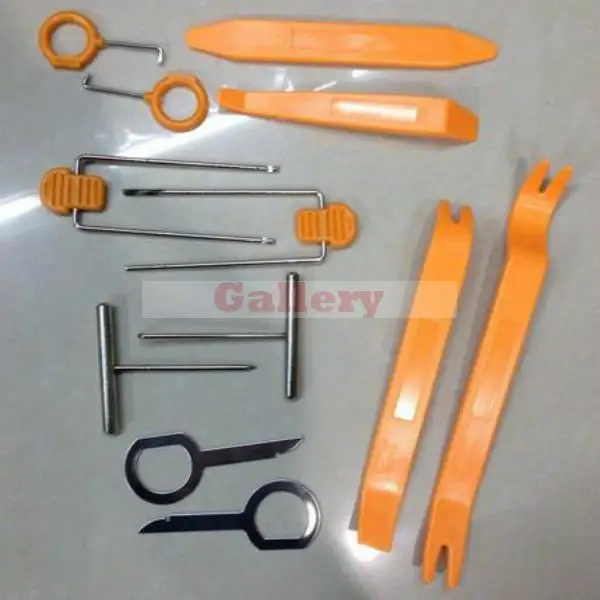 

12Pcs/Set Plastic Car Radio Door Clip Panel Trim Dash Audio Removal Pry Repairing Tool
