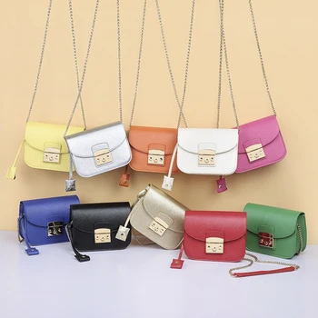 

10 Colors High Quality Small Womens Bags Pu Leather Crossbody Bags For Women Messenger Bags Chain Fashion 2018 Female Bag Sac