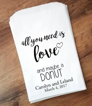 

custom Happily Ever After Wedding popcorn candy Buffet treat gift bar bags BIRTHDAY Bridal Shower Bakery Cookie Favors packets