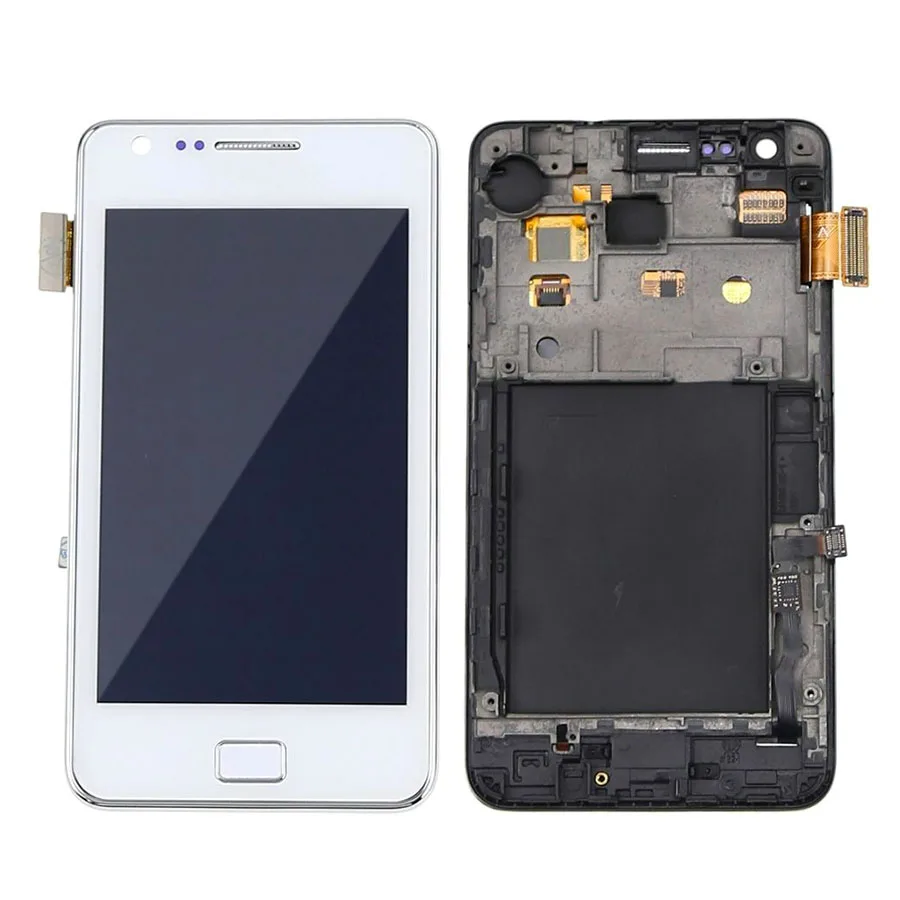 Для Samsung Galaxy SII S2 i9100 ЖК дисплей сенсорный экран дигитайзер сборка с рамкой +