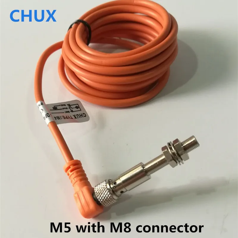 Sensor Indutivo da Montagem Nivelada do Sensor m5 Pnp Npn da Proximidade com Interruptor de Proximidade do Conector do Sensor m8